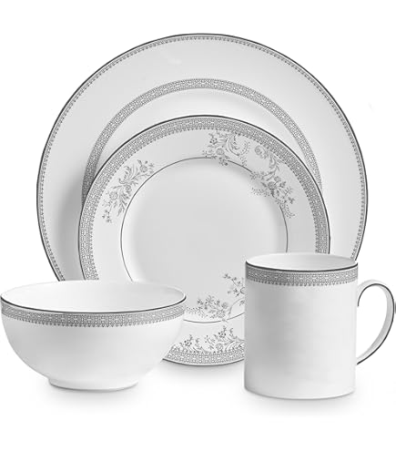 ウエッジウッド　お皿　プレート 4枚セット　VERA WANG  Amazon.com: Vera Wang for Wedgwood Vera Lace Gold 4-Piece Place